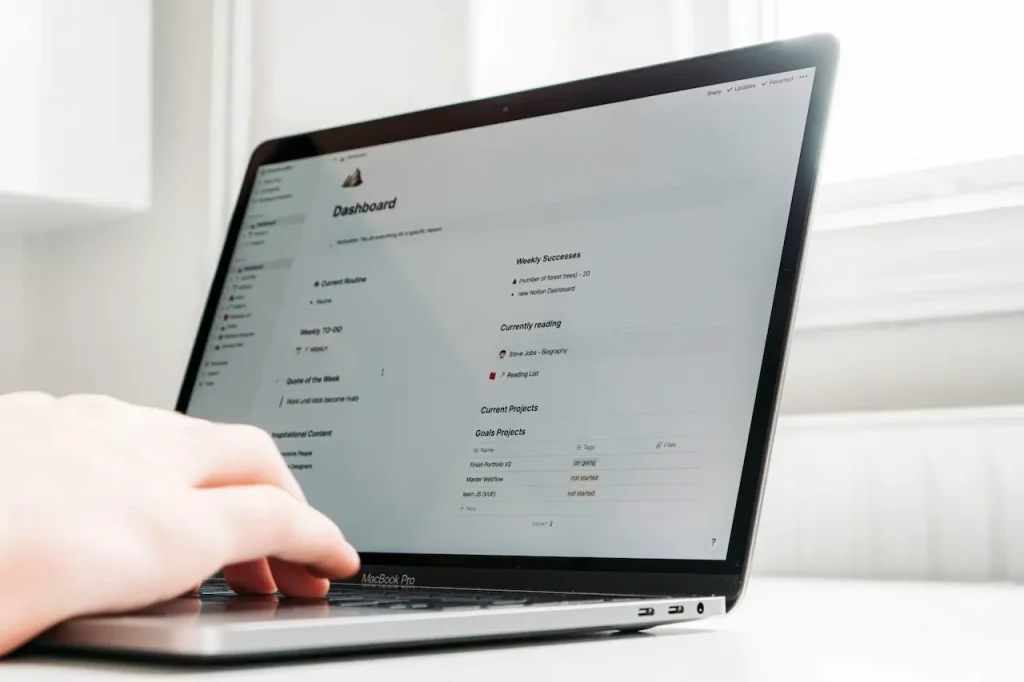 MacBook Laptop in the Table 