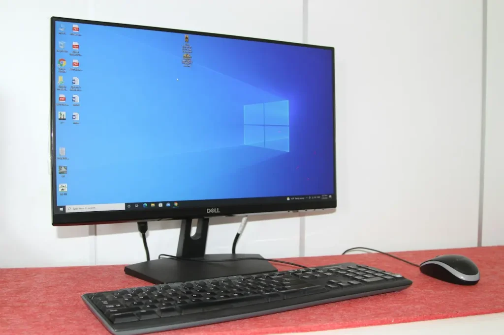 A Desktop Computer with a Keyboard and Mouse