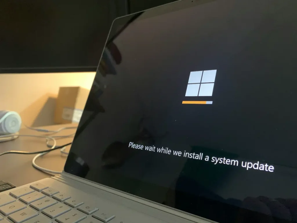 A Laptop Displaying a Software Update