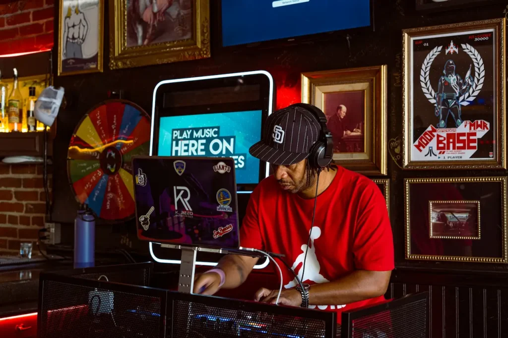 A Man Composing Music for Video Games 