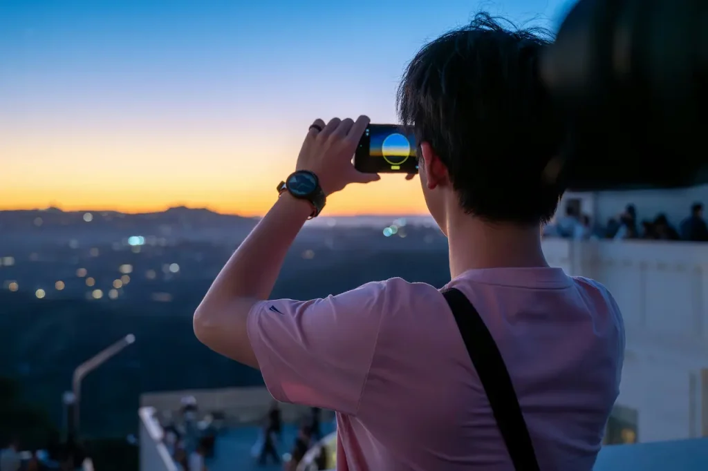 A Person Taking a Photo with His Smartphone