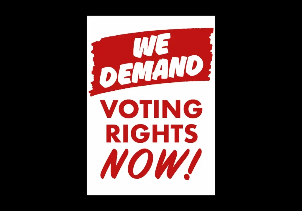 A Sign Says We Demand Voting Rights Now