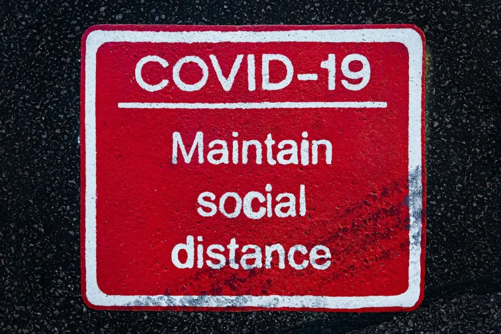 COVID-19 Maintain Social Distancing Sign
