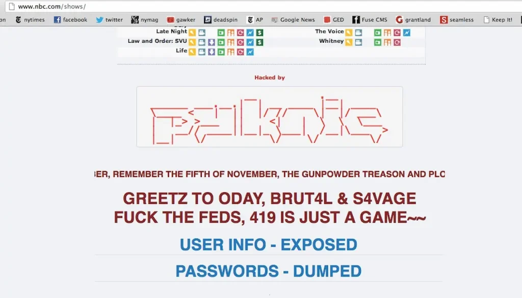 NBC Site Hack Raises Concerns About Online Security