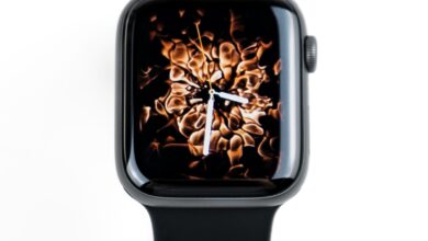 Smartwatch with sports band close up