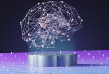 Artificial intelligence network illustration