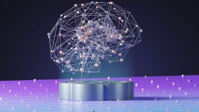 Artificial intelligence network illustration