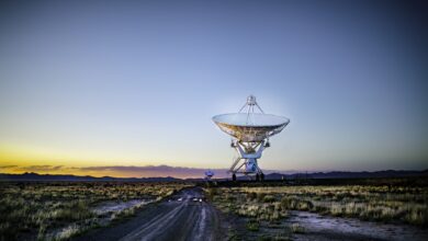 Satellite dish used for internet connectivity