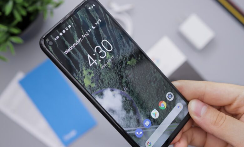 Person holding a smartphone, representing the Google Pixel 10