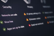 Security and privacy dashboard representing VPN network protection